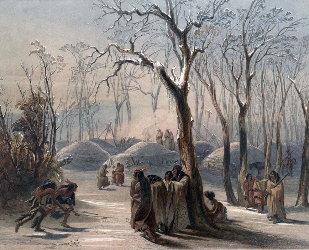 Winter village of the Minatarres 